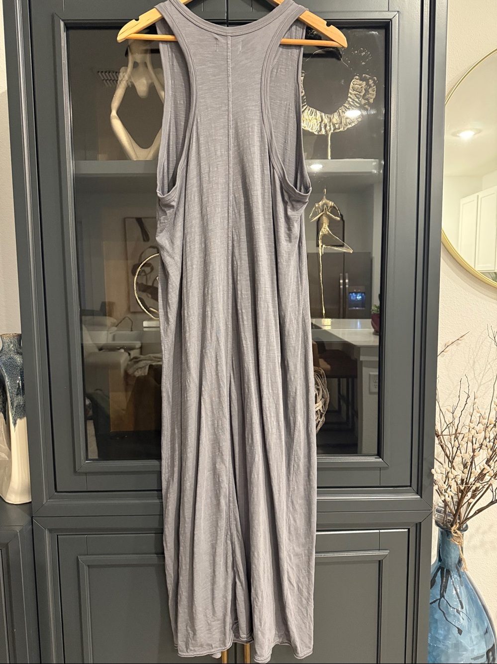 MATE Sleeveless Jersey Maxi Dress in Gray